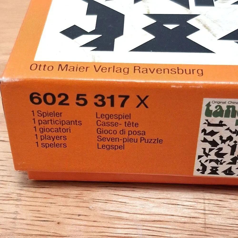 1976 Ravensburger Tangram Original China Puzzle West Germany Vintage